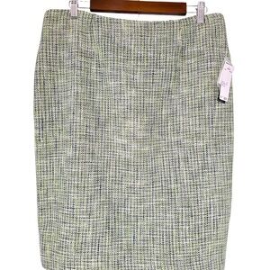 NWT Premise Green Tweed Pencil Skirt Size 12